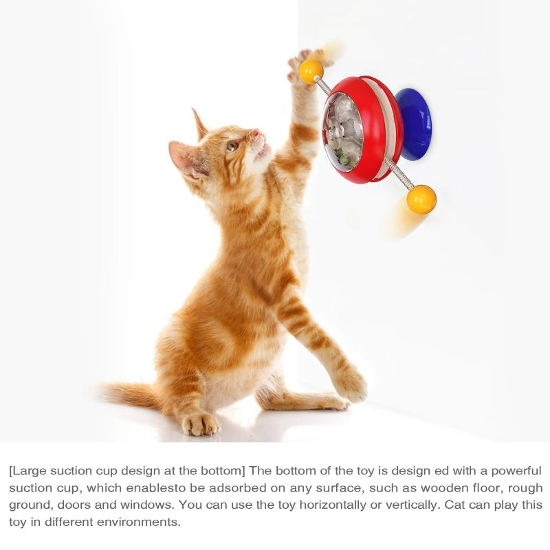 Interactive Cat Toy Windmill Treat Dispenser