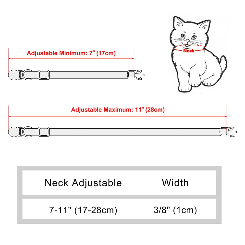 Personalised Printed Cat Collar
