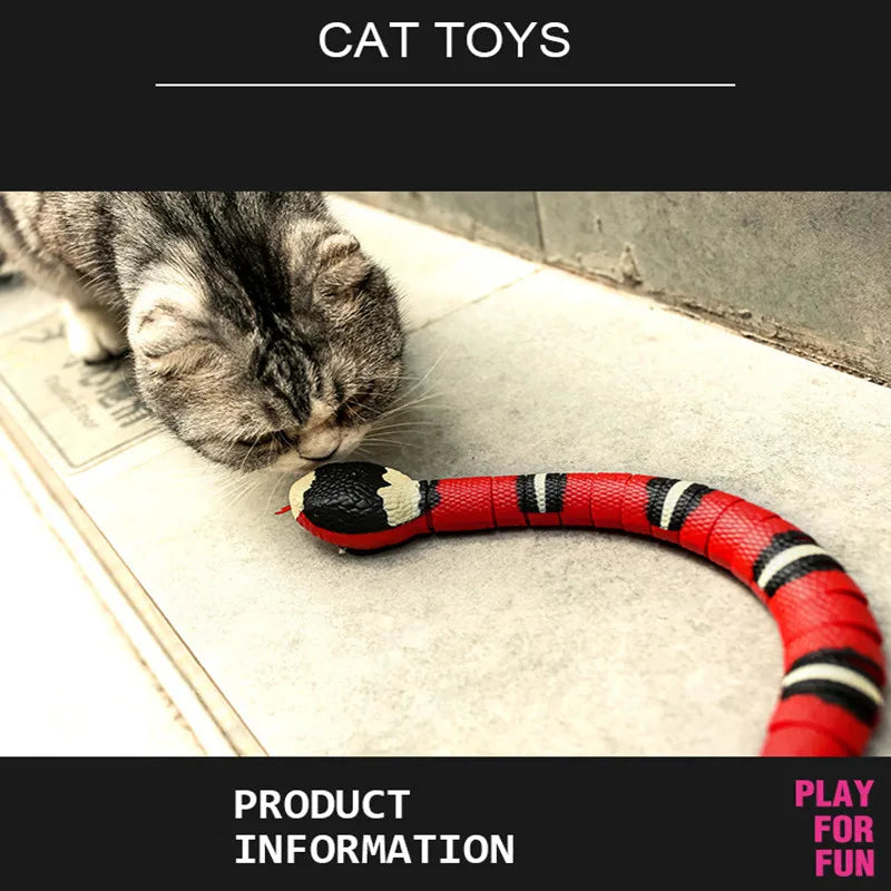 Smart Sensing Interactive Cat Toy Snake