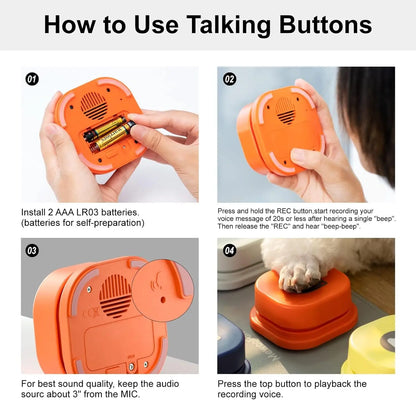 Talking Dog Buttons