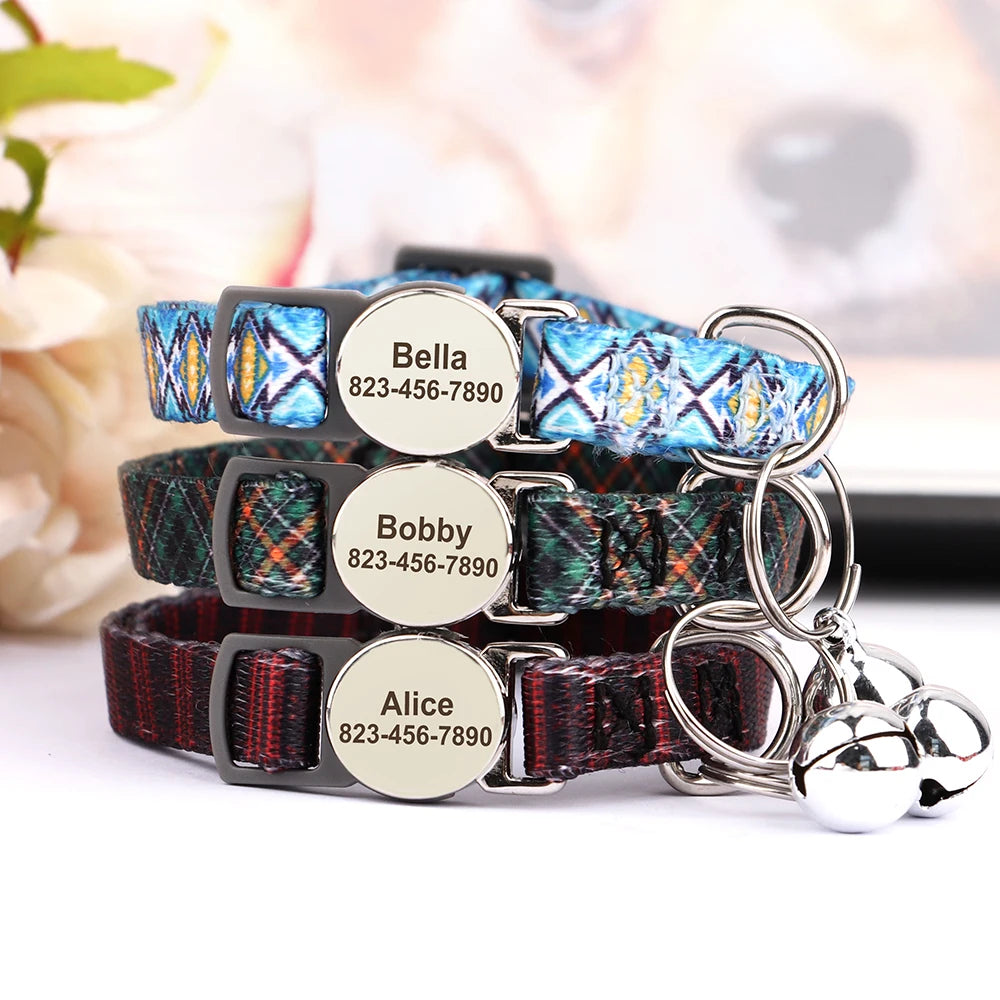 Personalised Printed Cat Collar