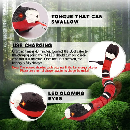 Smart Sensing Interactive Cat Toy Snake