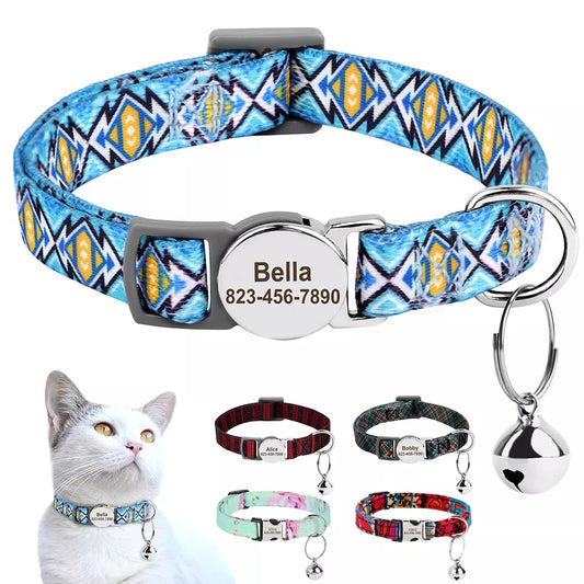 Personalised Printed Cat Collar