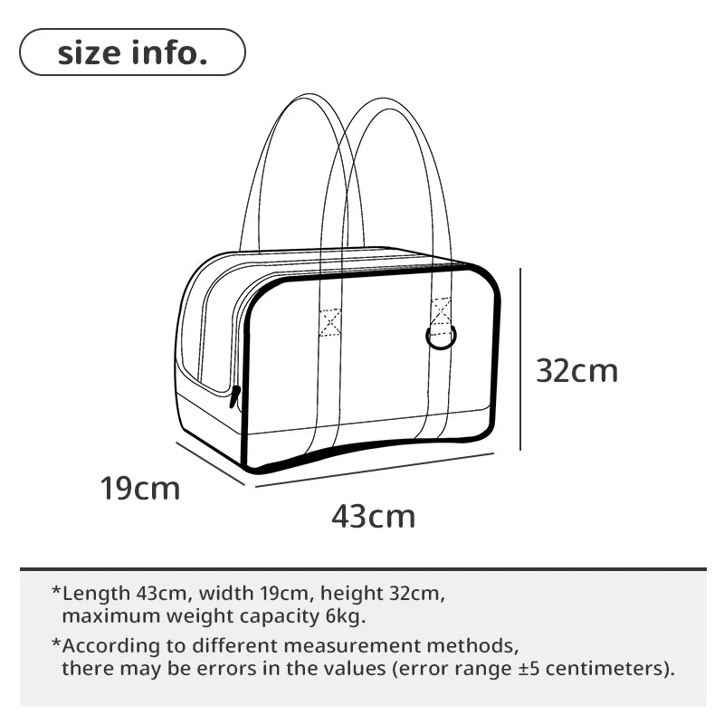 Cut Small Dog Portable Carrier Bag