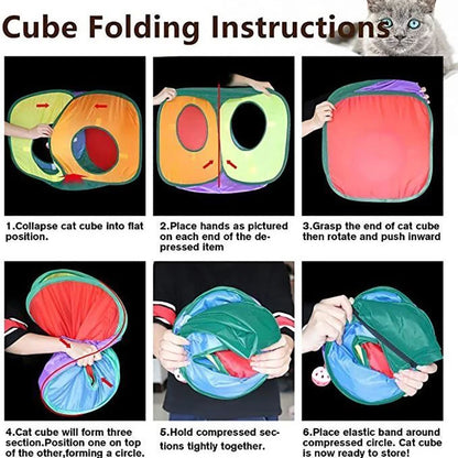 Cat Tunnel Toy and Cubes Combo