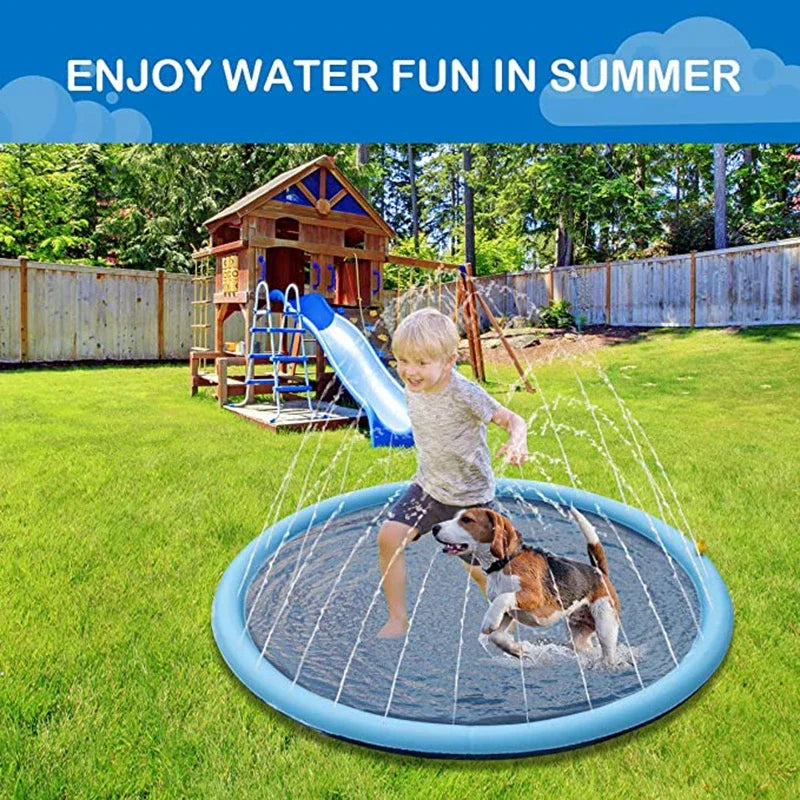 Inflatable Water Sprinkler Pool for Pets