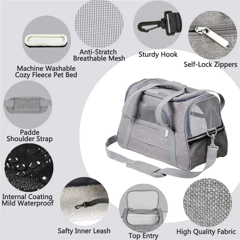 Anti-Suffocation Portable Travel Pet Bag