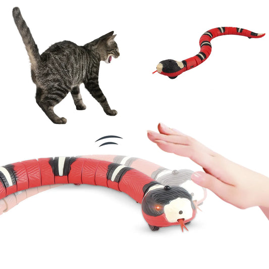 Smart Sensing Interactive Cat Toy Snake