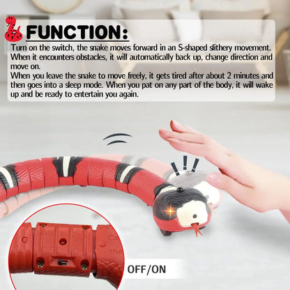 Smart Sensing Interactive Cat Toy Snake