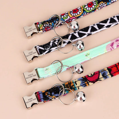 Personalised Printed Cat Collar