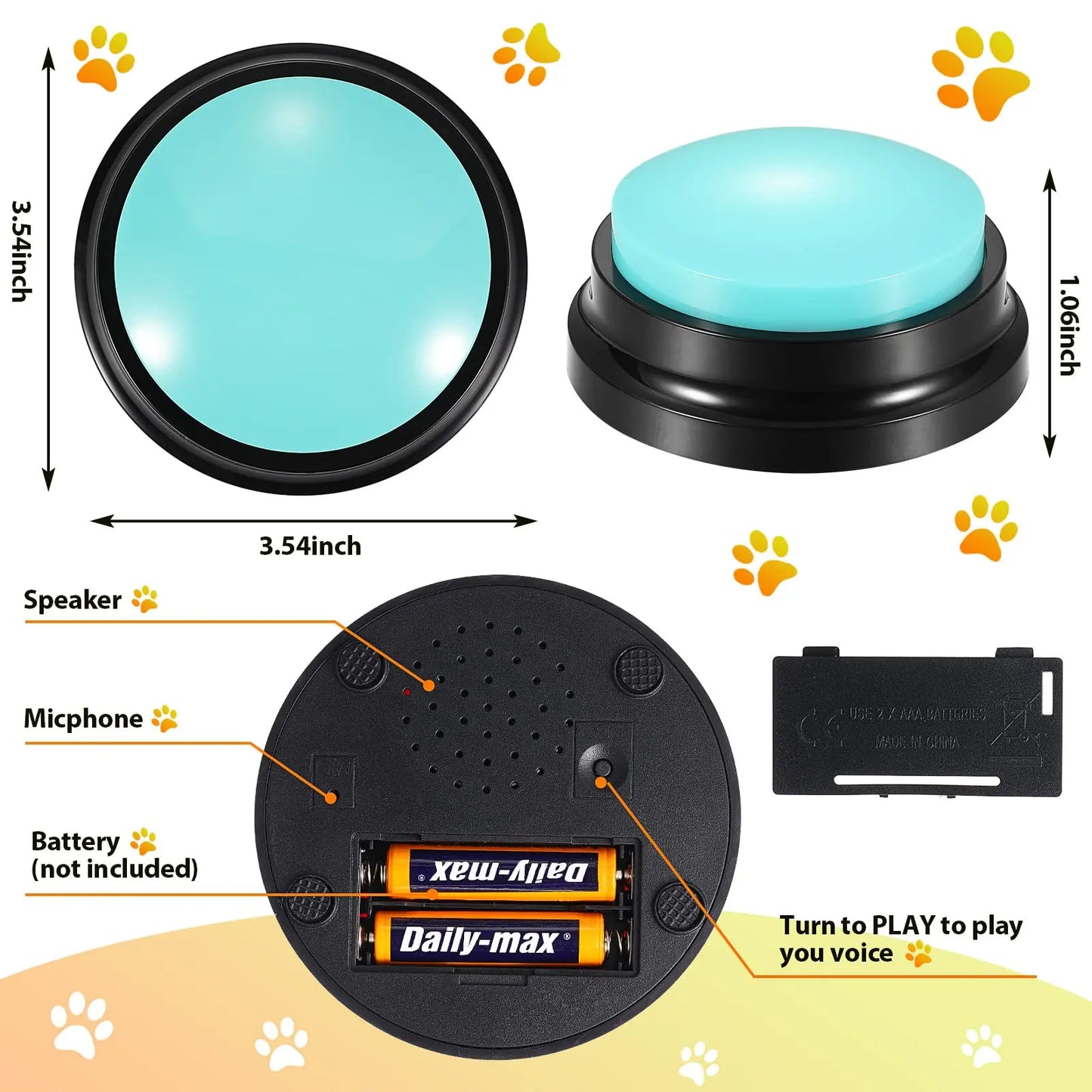 Recordable Dog Push Button